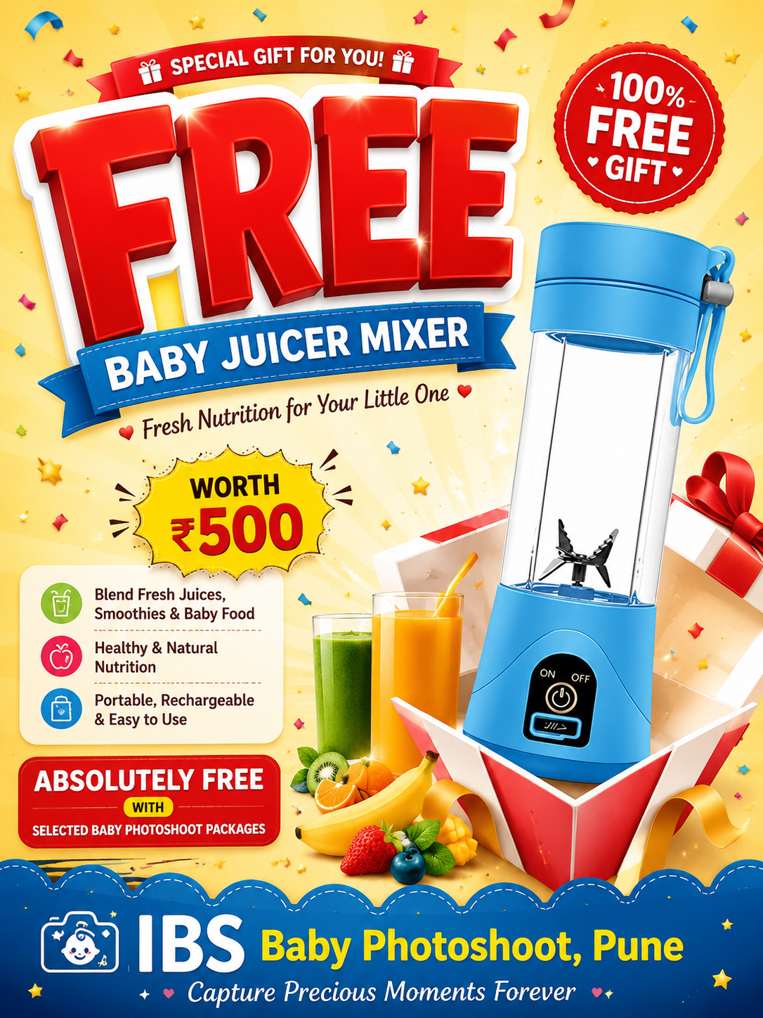 FREE Baby Juicer Mixer Worth ₹500