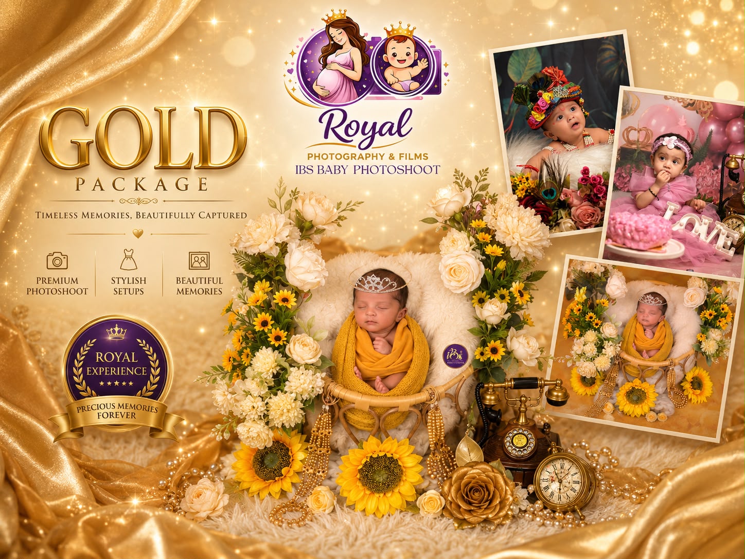 Gold Package baby photoshoot package cover image in Pune