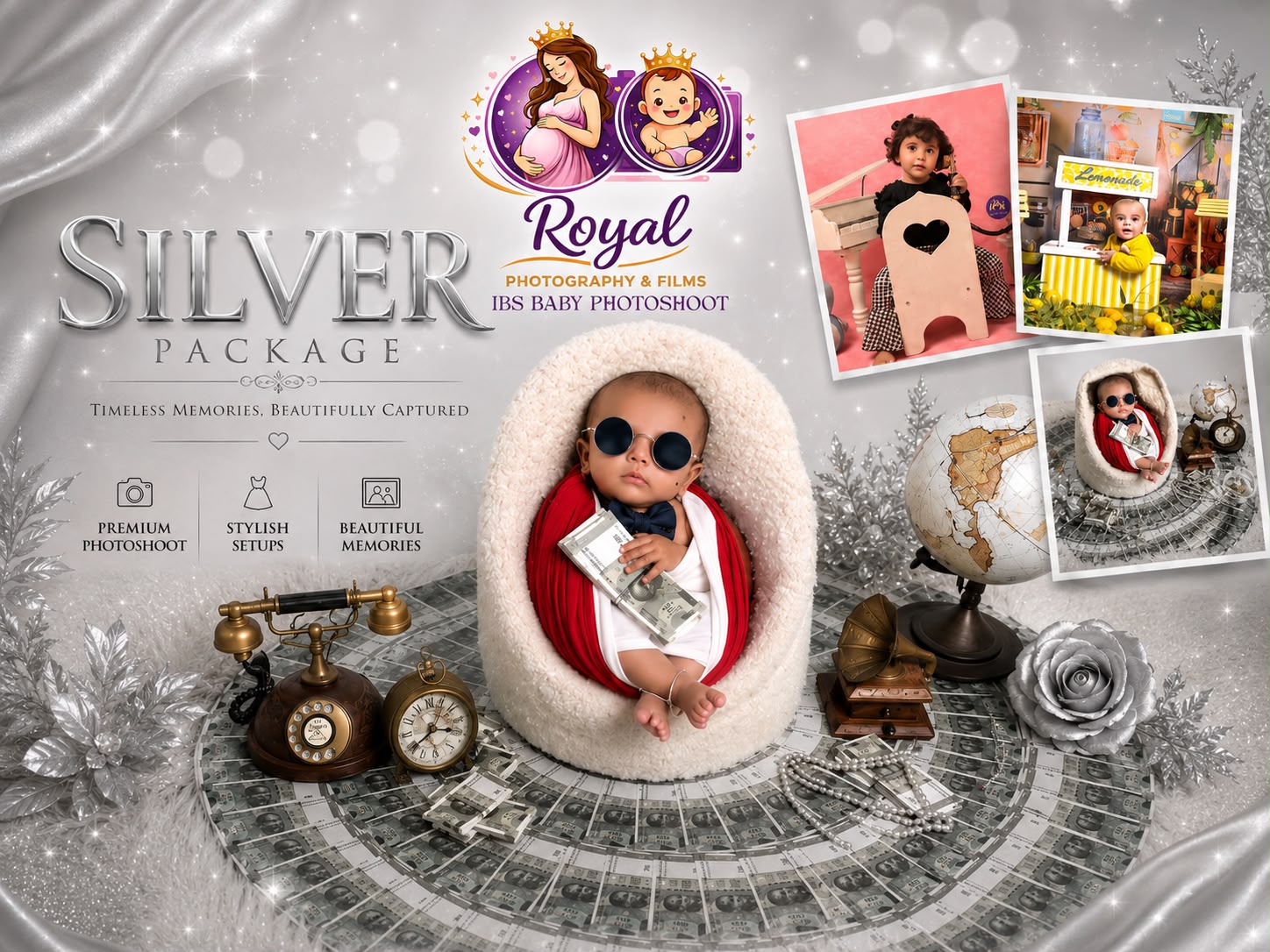 Silver Package baby photoshoot package cover image in Pune