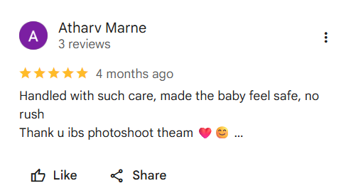 Google Business review screenshot 7 for IBS Baby Photoshoot Pune
