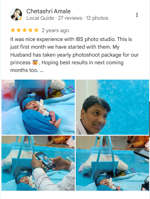 Google Business review screenshot 4 for IBS Baby Photoshoot Pune