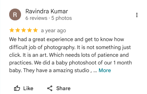 Google Business review screenshot 14 for IBS Baby Photoshoot Pune