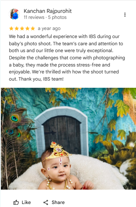 Google Business review screenshot 12 for IBS Baby Photoshoot Pune