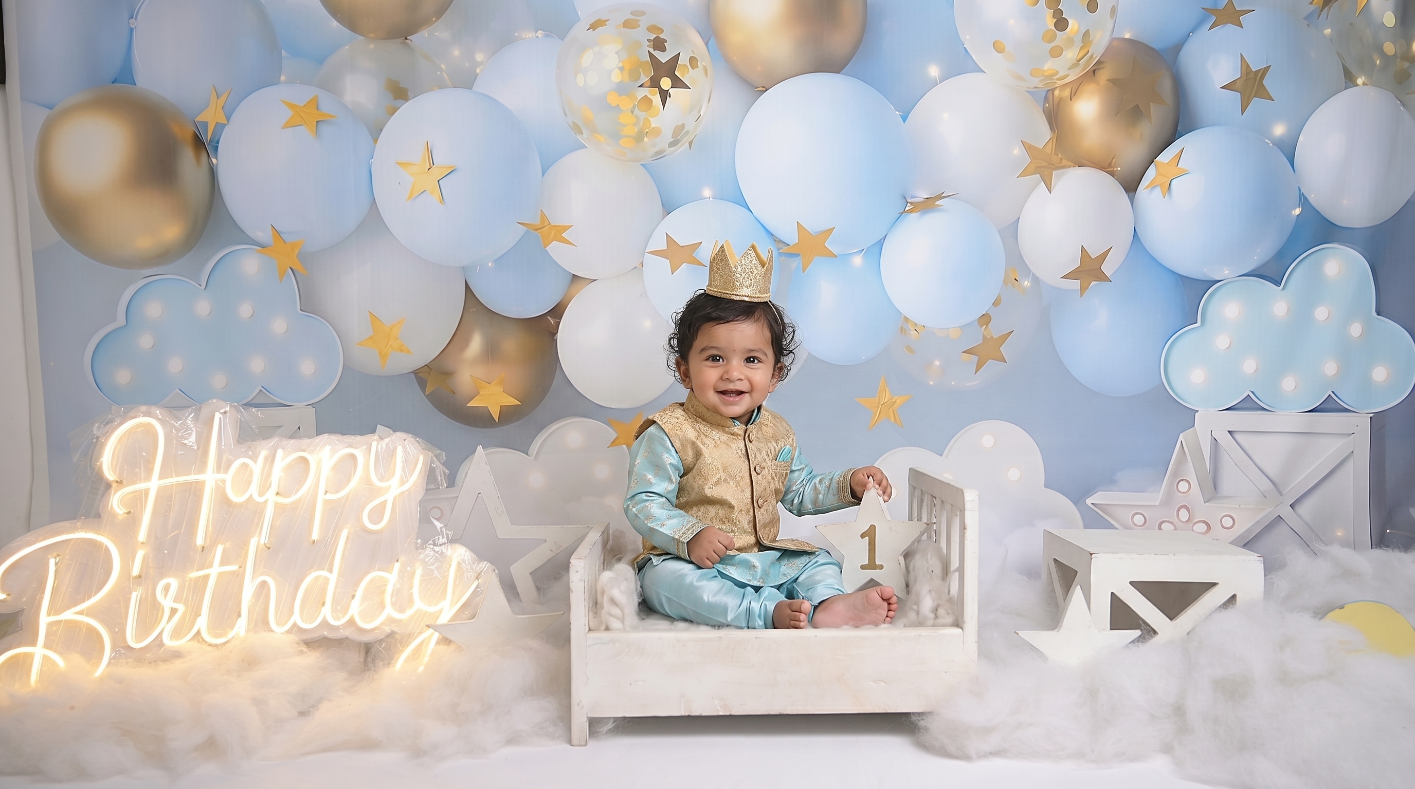 Starlight Bliss baby photoshoot theme preview at IBS Baby Photoshoot Pune