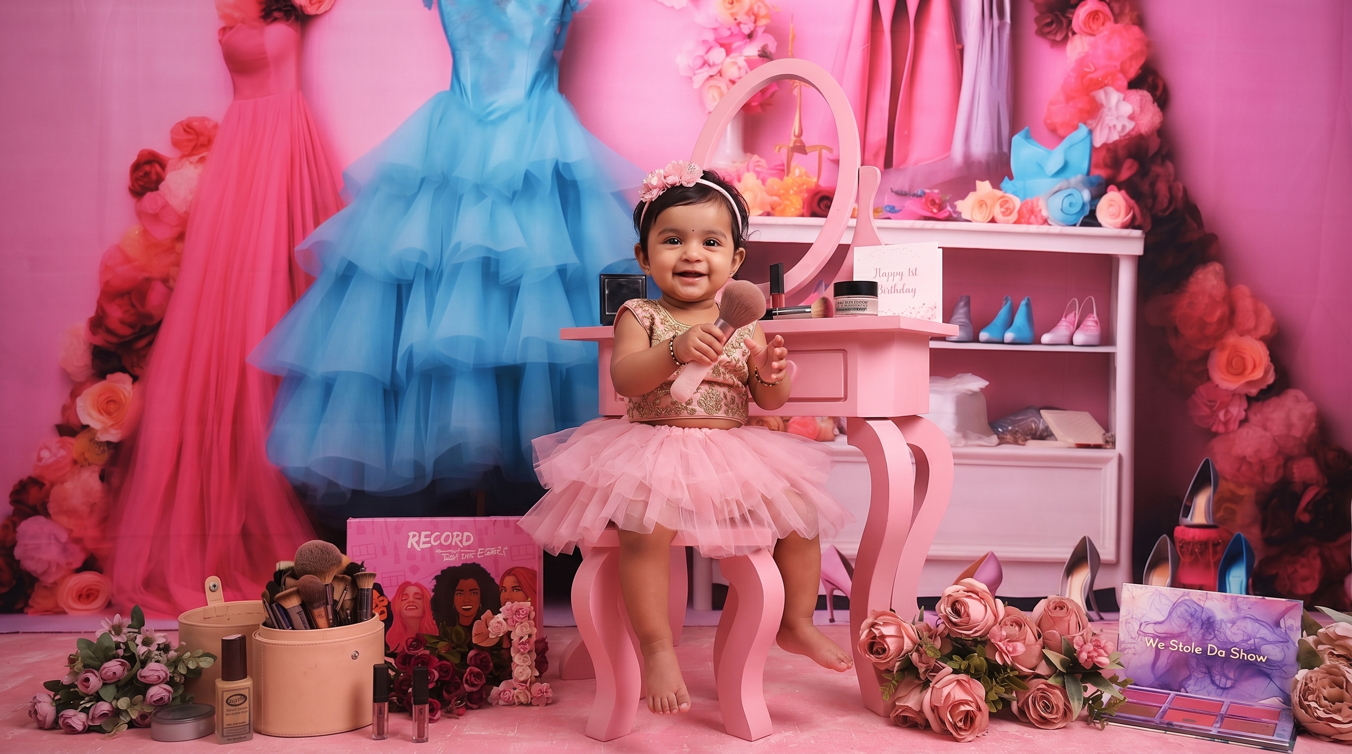 Makeup Room baby photoshoot theme preview at IBS Baby Photoshoot Pune